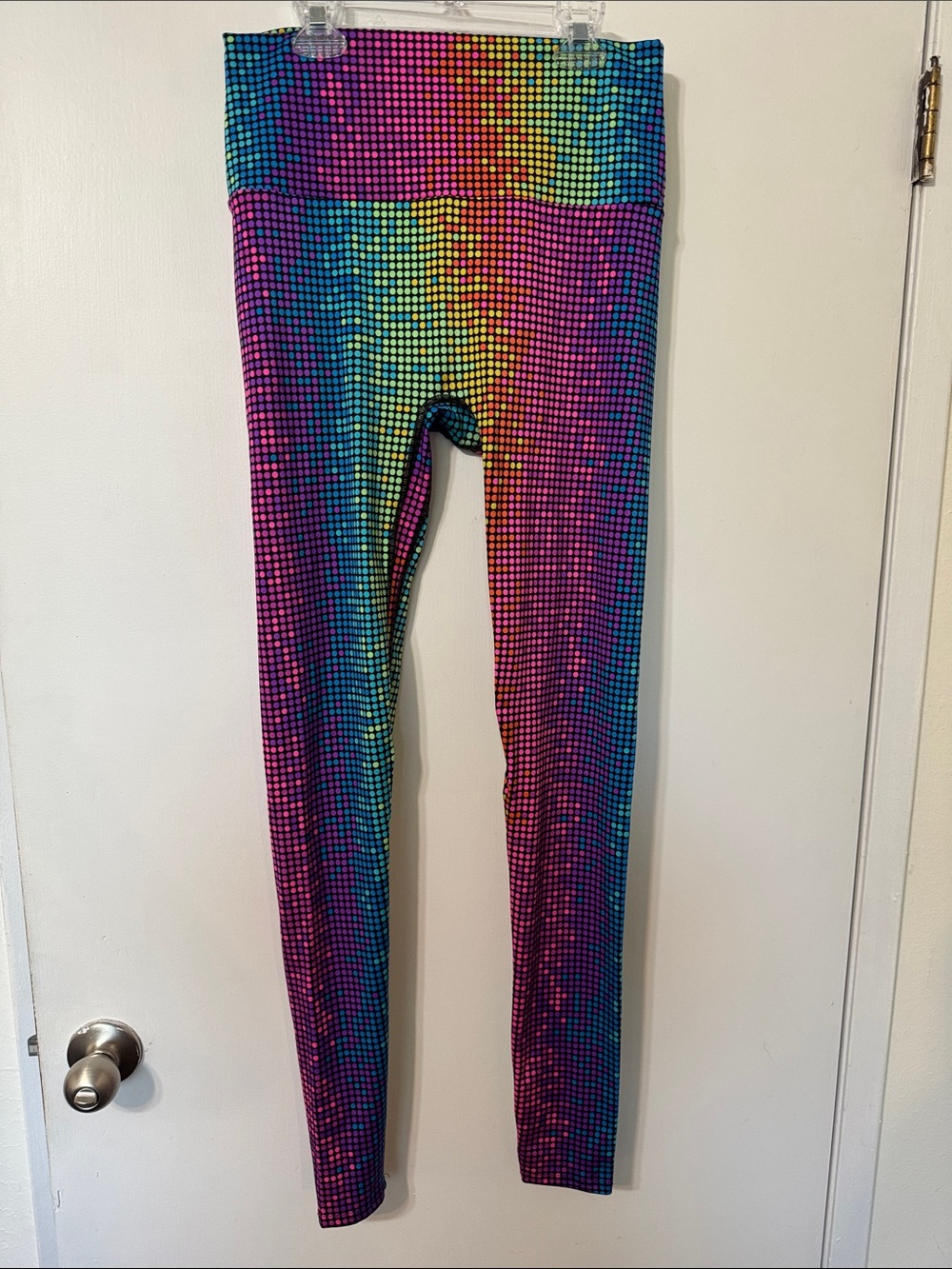 Women's Rainbow Gradient Dot-Print Leggings - Multicolor